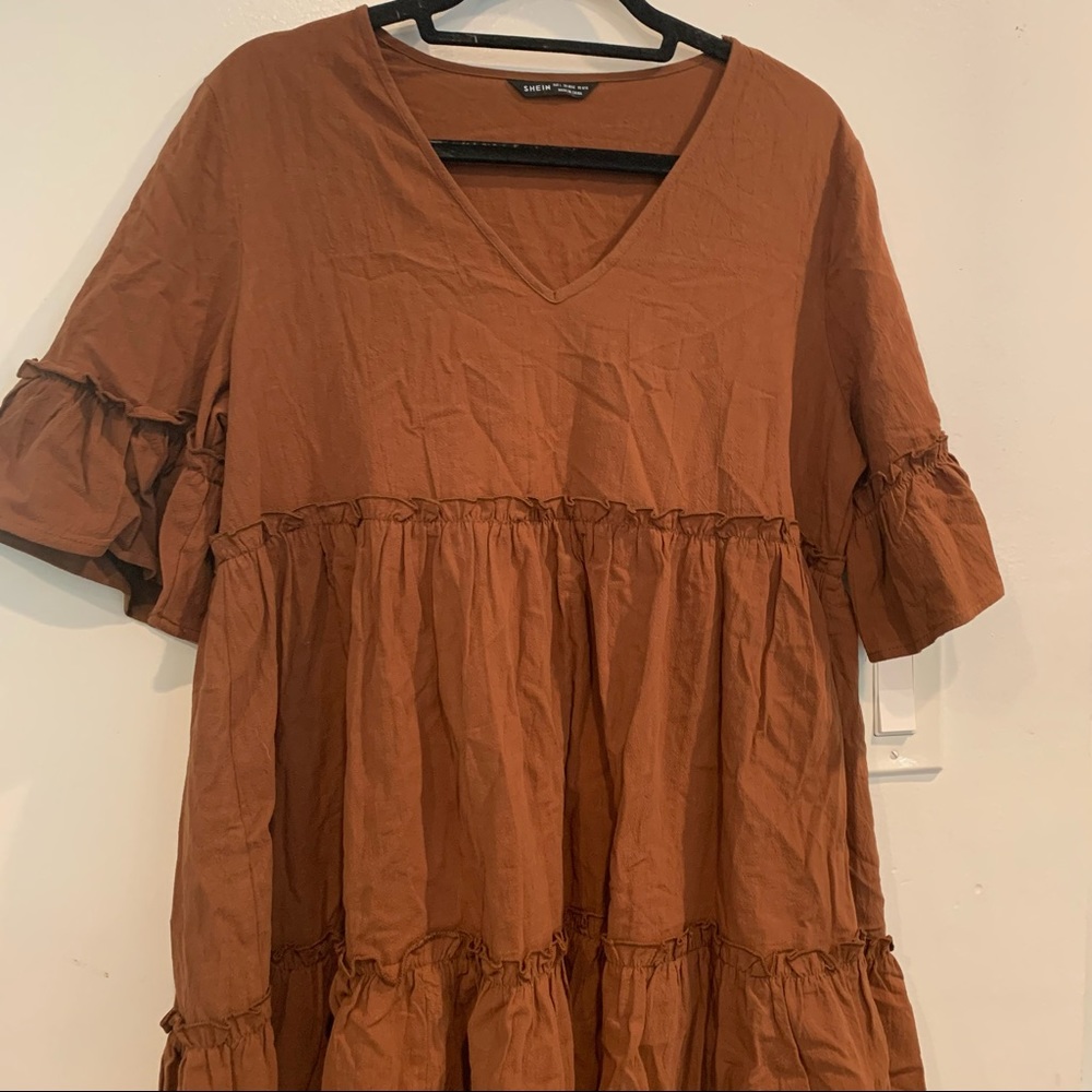 Burnt orange Shein dress